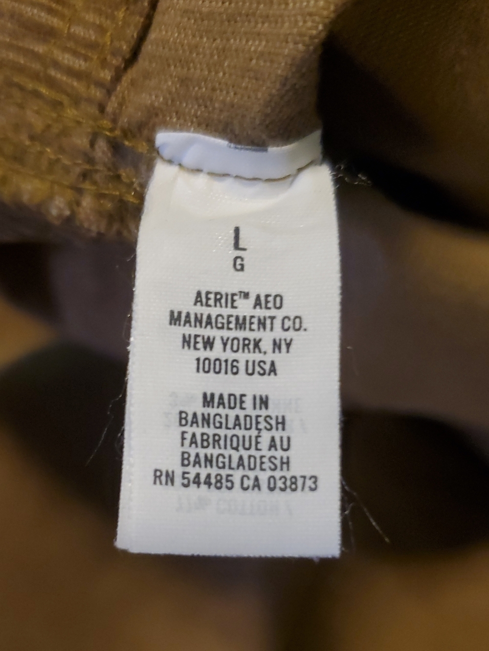 Aerie Werk And Play Corduroy Overalls Size Large Brown - Picture 9 of 13